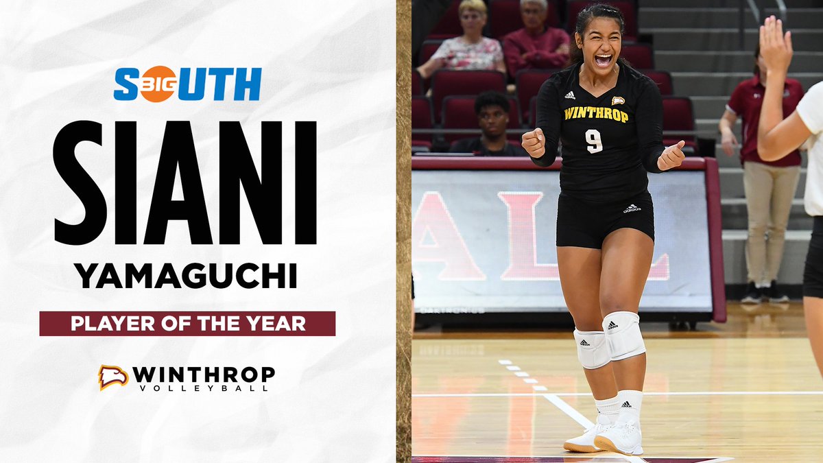 winthropvolley's tweet photo. Simply incredible all season 🙌

Siani Yamaguchi has been named #BigSouthVB🏐 Player of the Year!

#ROCKtheHILL | #EverStand https://t.co/5hZWQR5M6V