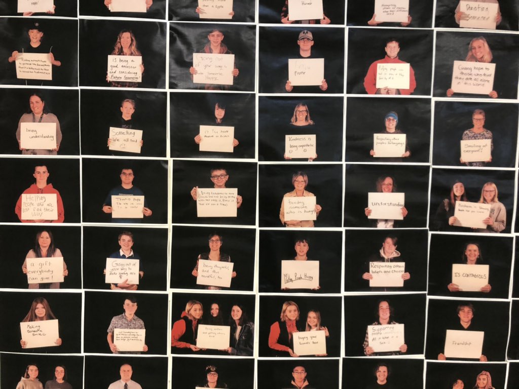 CCI_ANN's tweet photo. @CCI_SCDSB students with some words of wisdom. #CCIkindness #CCIproud https://t.co/LdWGiudAow
