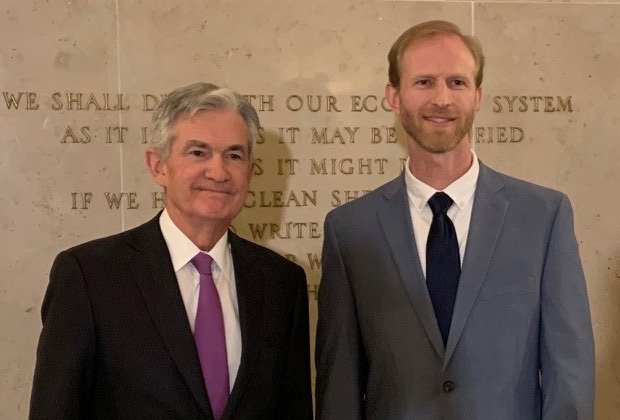 Last night in DC: <a href="/federalreserve/">Federal Reserve</a> Chair Jerome Powell presented <a href="/MinneapolisFed/">Minneapolis Fed</a>'s <a href="/RobGrunewald/">Rob Grunewald</a> w the Janet L. Yellen Award for Excellence in Community Development. Learn about the #ECD work that earned Rob this honor at ow.ly/Mzup50wVqCX #InvestEarly #earlychildhood
