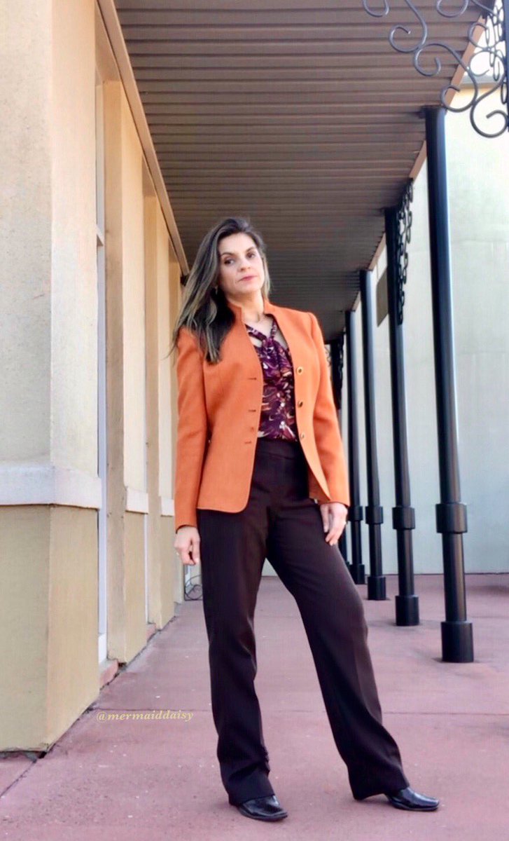 🧡 Love yourself. ⁣
It is important to stay positive because beauty comes from the inside out. -⁣
~Jenn Proske ⁣

#ootdfashion #suit is #tahari , #scarftop is #bebestore , #muleshoes are #aerosoles⁣
⁣
 #Love #Life #Soul #Inspiration #Quote #Kindness #Heart  ⁣
⁣