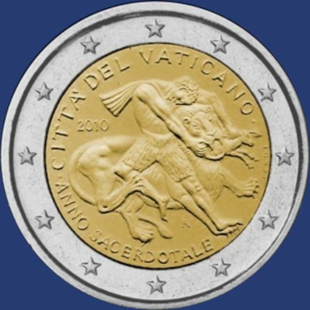 Numis_Hero's tweet image. 🇻🇦#Vaticà - 2010
·
·Any Sacerdotal.
·
·La moneda commemora l'Any Sacerdotal proclamat per Sa Santedat el papa Benet XVI, celebrat entre el 19 de juny de 2009 i el 19 de juny de 2010, que es va clausurar amb una trobada internacional de sacerdots presidit per Sa Santedat. La …