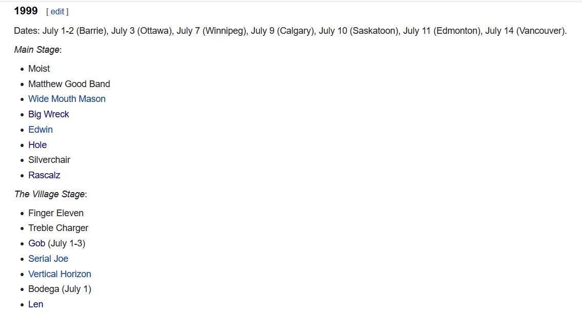 You find a way back machine. Destination is set to Edgefest. What year do U enter? <a href="/ageofelectric/">Age of Electric</a> <a href="/bifnaked/">Bif Naked</a> <a href="/bigwreckmusic/">Big Wreck</a> <a href="/CrushEconoline/">Econoline Crush</a> <a href="/Finger_Eleven/">Finger Eleven</a> <a href="/gobband/">GOB</a> <a href="/IMotherEarth/">I MOTHER EARTH</a> <a href="/__TheKilljoys/">The Killjoys</a> <a href="/official_len/">LEN</a> @mattgood <a href="/moistonline/">Moist - The Band</a> <a href="/OurLadyPeace/">Our Lady Peace</a> RT! #WaybackWednesday #90s #Canada