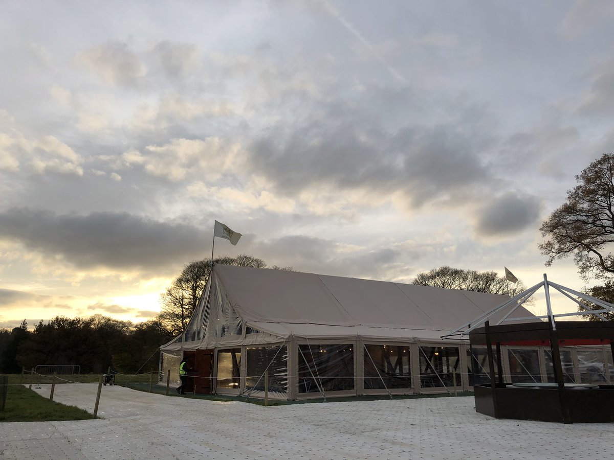 Ollie_Abbas's tweet photo. Our amazing Cruck tent up, ready for the opening of the enchanted Christmas at Westonbirt! #marquee #event #christmas #enchanted #cruck #bigtent #arboretum https://t.co/GJ9XnyLS2W