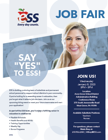 Come work with the great students, staff members, and families of the Avon Grove School District! #AGPride