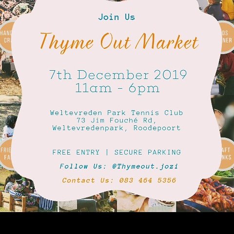 chefs_at_work's tweet photo. Save the date: Gather the entire family together on the 7 December 2019 and head over to the Thyme Out Market. There will be great food stalls, craft stalls, live music and so much more. Don't miss out on a day full of fun. https://t.co/XuyMYJqQYQ