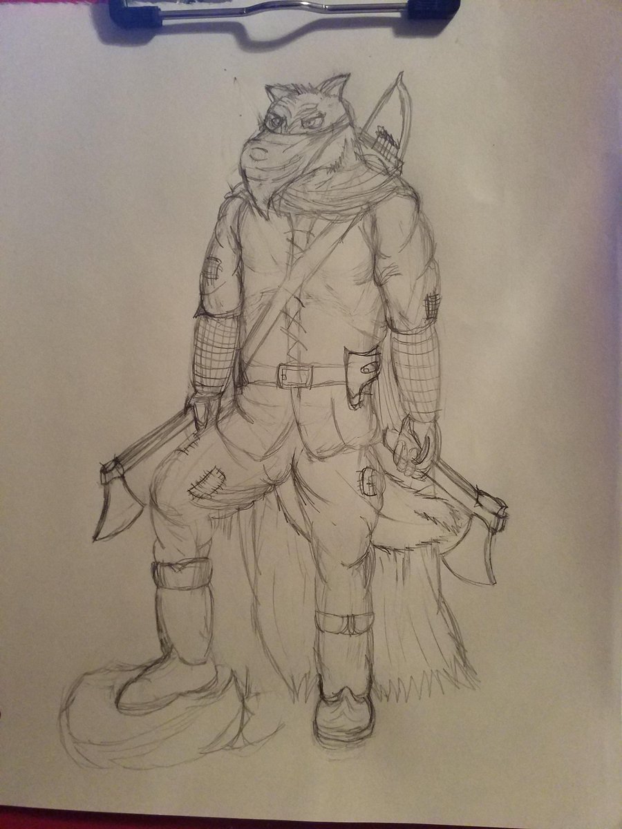 GreatWolf71691's tweet photo. Fenrir about to murder someone, looks like someone has really pissed him off.
#Humblewood #dnd5e #ranger #bandit #Banditdefector #rpg #wolf #Vulpus #blackwolf #vulpin #Bandanna #axe https://t.co/uu9VwuGj95