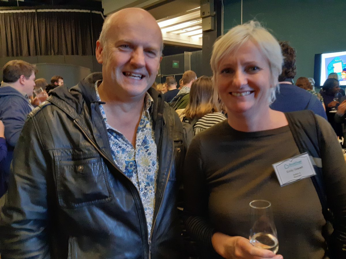 Great afternoon giving the #booktrustlecture and handing out the award for "best book for sharing"..and the winner is...."Cyril and Pat"...a lovely work by Emily Gravett...huge congrats Emily!!