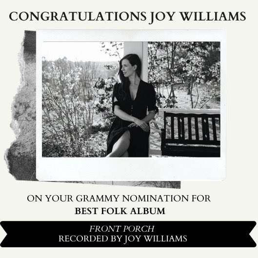 Congratulations <a href="/joywilliams/">Joy Williams</a>!!!