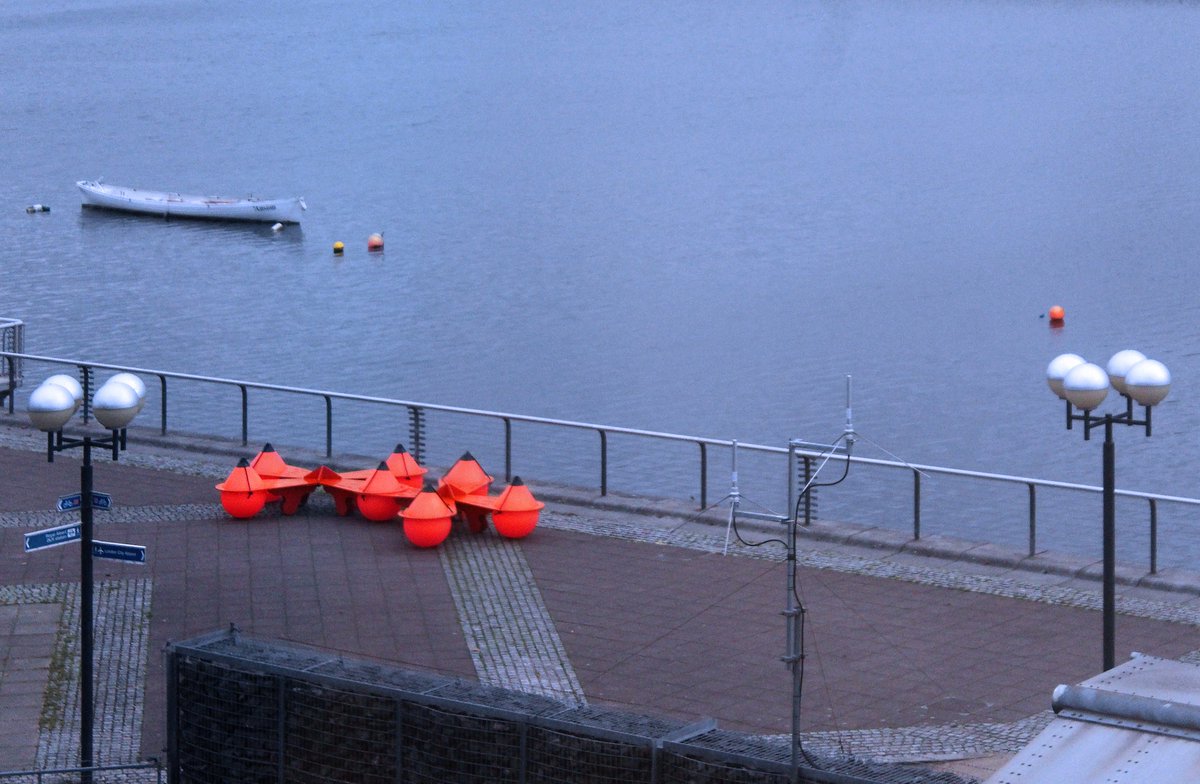 mccloymuchemwa's tweet photo. The Polyform A5's from @BoatFendersDir are really robust and glow with the most awesome colour - That's why we based designs for our floating benches 'The Buoys are Back in Town' on them!! #LFA2020 #RoyalDocks #PewsandPerches #LondonCityAirport #PublicSpace https://t.co/vYkcp80Zy5