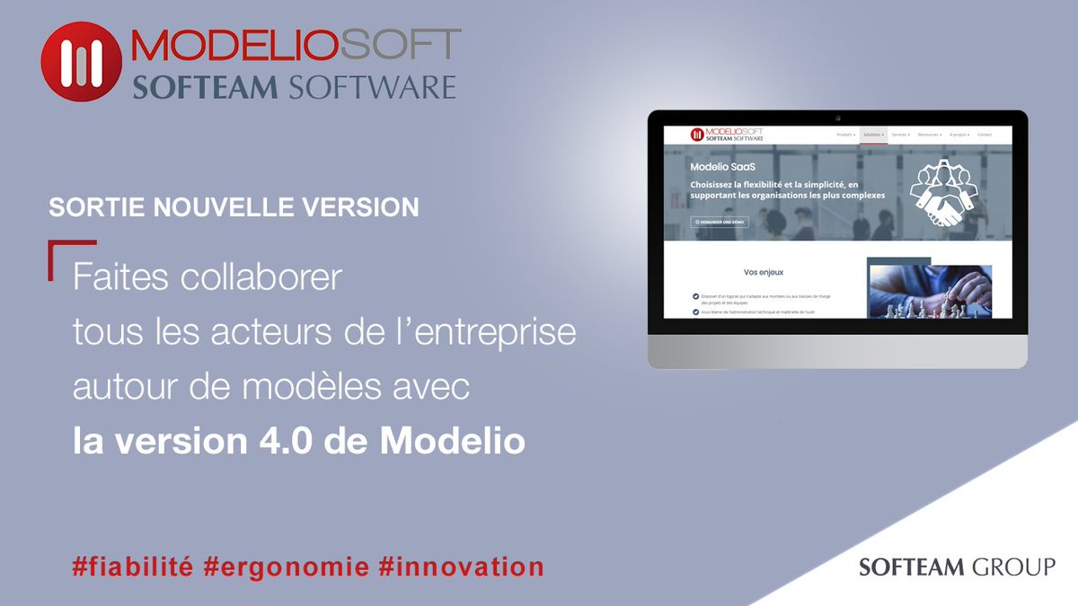 Softeam (@softeamgroup) on Twitter photo Sortie de Modelio 4.0 by <a href="/Modeliosoft/">Modelio - Softeam BU Software</a> | #SOFTEAMSoftware : cette version associe la puissance de Modelio et l'#agilité du #SaaS. Pour en savoir plus 👉 modeliosoft.com/fr/a-propos/in…
#Modélisation #Modeling #Architecture #travailcollaboratif #référentiel Sortie de Modelio 4.0 by <a href="/Modeliosoft/">Modelio - Softeam BU Software</a> | #SOFTEAMSoftware : cette version associe la puissance de Modelio et l'#agilité du #SaaS. Pour en savoir plus 👉 modeliosoft.com/fr/a-propos/in…
#Modélisation #Modeling #Architecture #travailcollaboratif #référentiel