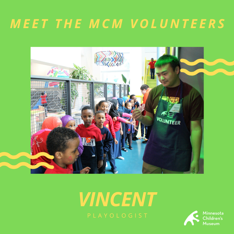MCMVolunteer's tweet photo. Vincent started volunteering at the museum not too long ago and he’s already loving his experience! His favorite exhibit is Our World and enjoys sorting packages at the post office with the kiddos! Thank you Vincent! #Volunteers https://t.co/xdfBuESXJV