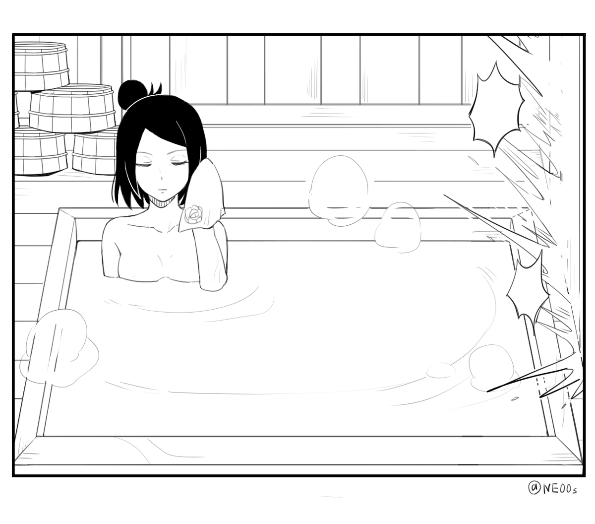 【NRT】風呂に入る暁 