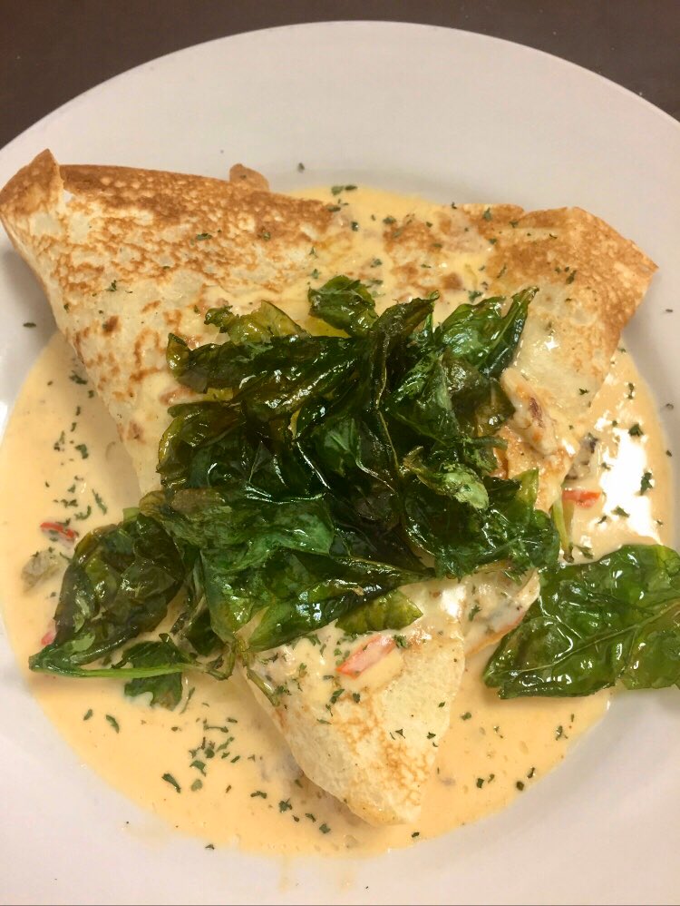 cafesoule720's tweet photo. Seafood Crepe with Crabmeat and Shrimp! Sunday 11 Jazz Brunch &amp; Jazz Weekends at 8 #followyournola #NOLA #food #music https://t.co/zvC6mnEafr