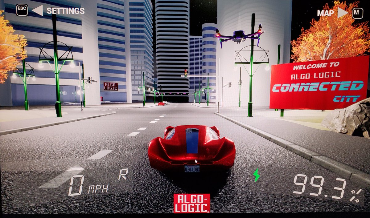Come by booth 1877 at #SC19 here in #Denver today to drive the #EV or fly the #drone through Algo-Logic's Connected City and see how #energy is monitored, controlled, and traded in real-time using #FPGA Devices.  #SmartCity