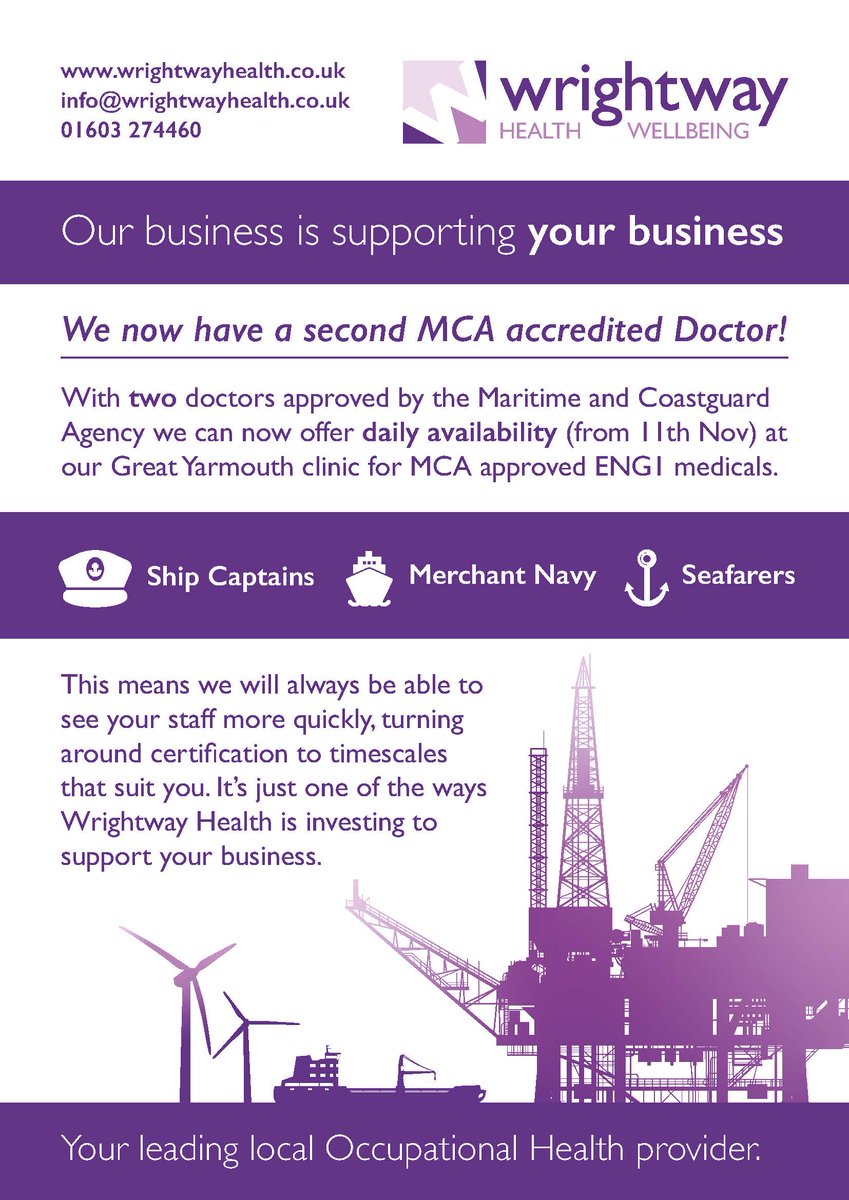 HealthworkEA's tweet photo. We now have a second MCA accredited Doctor! https://t.co/j15Cni2Yng 

#OffShoreWindWeek #Maritime #captain #sea #offshore  @EEEGR @theenergyzoneUK @Seajacks #Movember #Essex #Norwich #Ipswich #GreatYarmouth #BurystEdmunds #Cambridge https://t.co/X1QdVElYWL