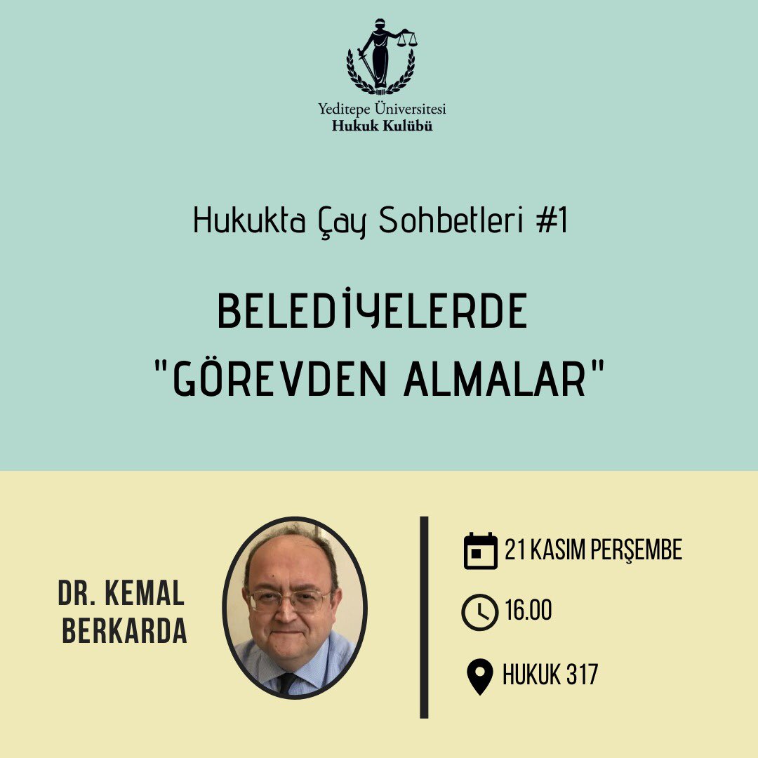 Etkinliğimize tüm Yeditepe Hukuk ailesi davetlidir. 😊