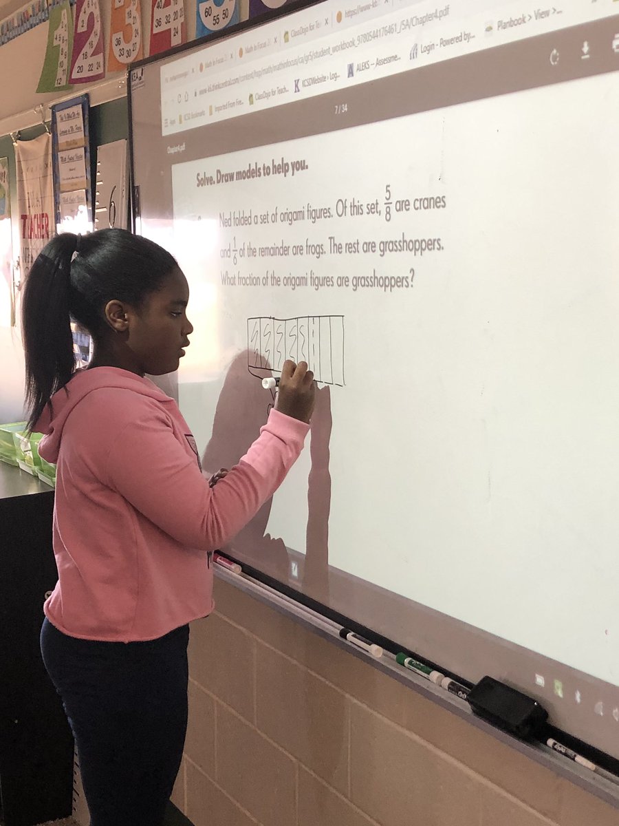 KCSDNewGarden's tweet photo. #barmodeling #mathinfocuschapter4 #fractionwordproblems #MIF4Educators #Harris #growingtogether https://t.co/0nUhioT3p6