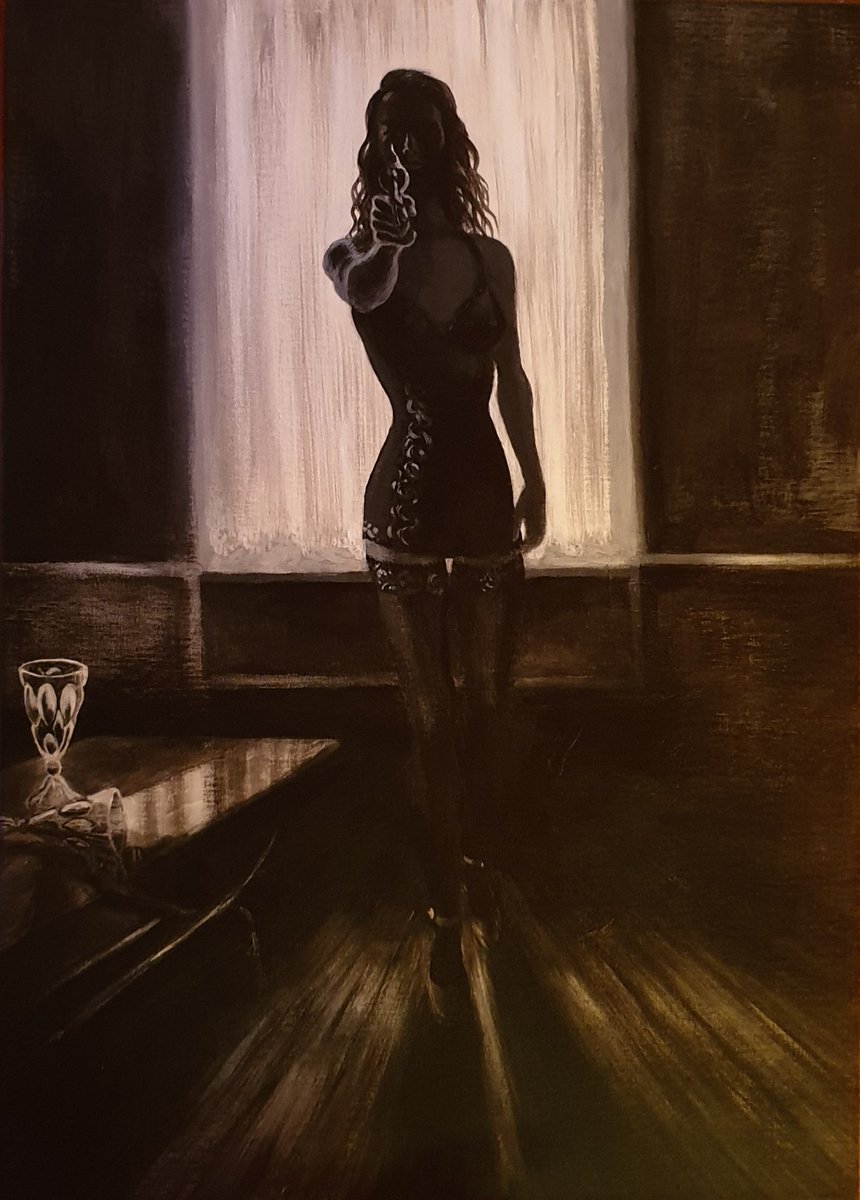 Mesroua4's tweet photo. Judith et Holopherne". Acrylique sur toile https://t.co/cIR2UhgVcQ