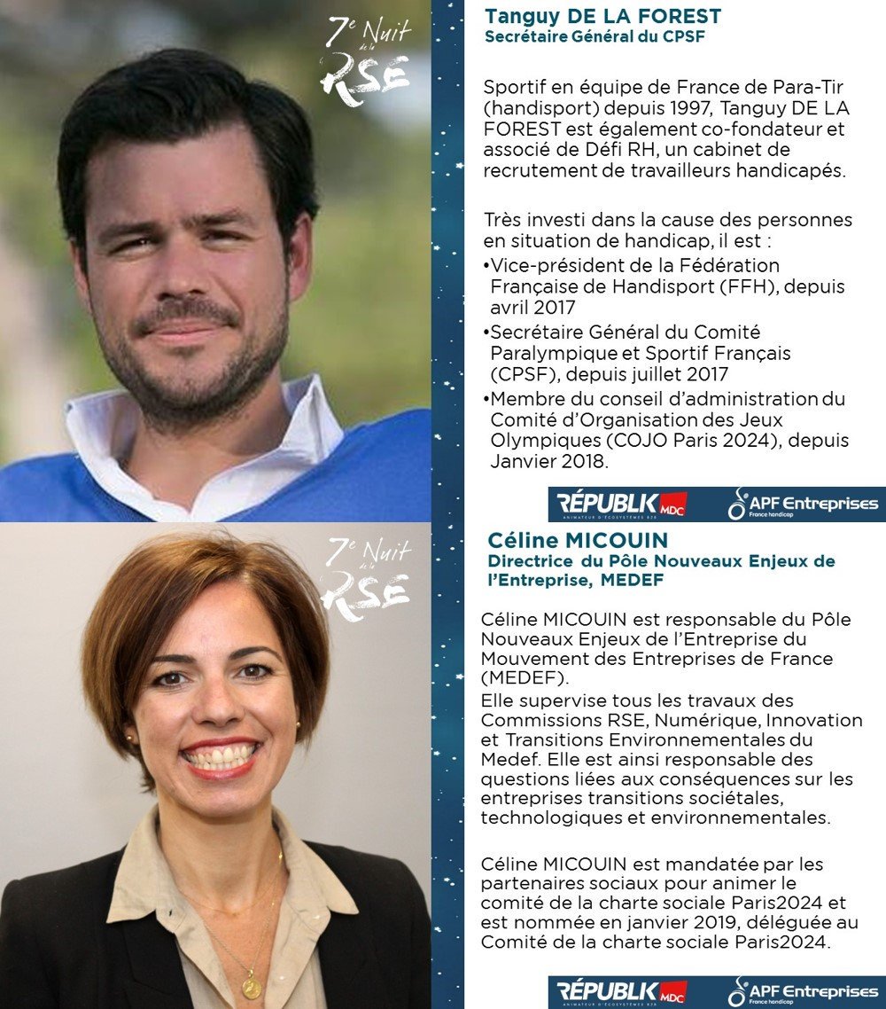 @NuitRSE le 25 novembre 2019 au <a href="/Theatre2Paris/">Théâtre de Paris</a> | Découvrez les intervenants de la table ronde " #Entreprises &amp; #Paris2024  : Tremplin vers un projet #inclusif ? "  Inscription ➡️ nuitdelarse.fr