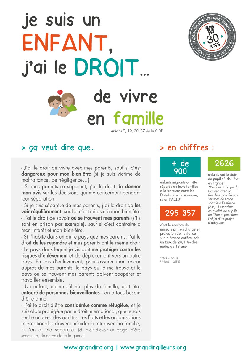 grandira's tweet photo. #semainedelenfance #droitsdelenfant Je suis un enfant, j'ai le droit... De vivre en #famille ❤
🎥 Séparation des familles, la dure réalité des expulsions aux Etats-Unis @UNICEF_France
➡ https://t.co/gNTYCtmYQg

#droitsdesenfants #cide #30anscide #famille #vivreenfamille https://t.co/m3IlioNIID