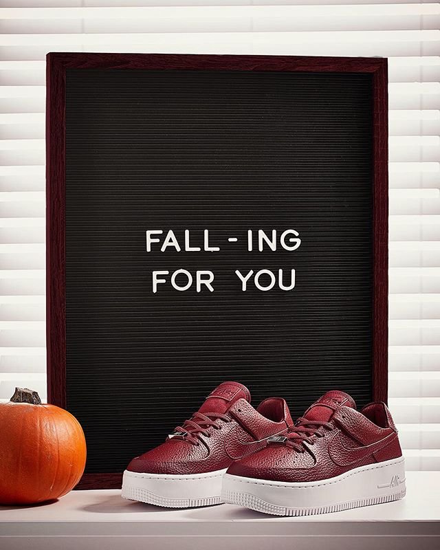 Fall calls for pumpkins and platforms! (Photo: <a href="/FinishLine/">Finish Line</a>) #LetsGoShopping