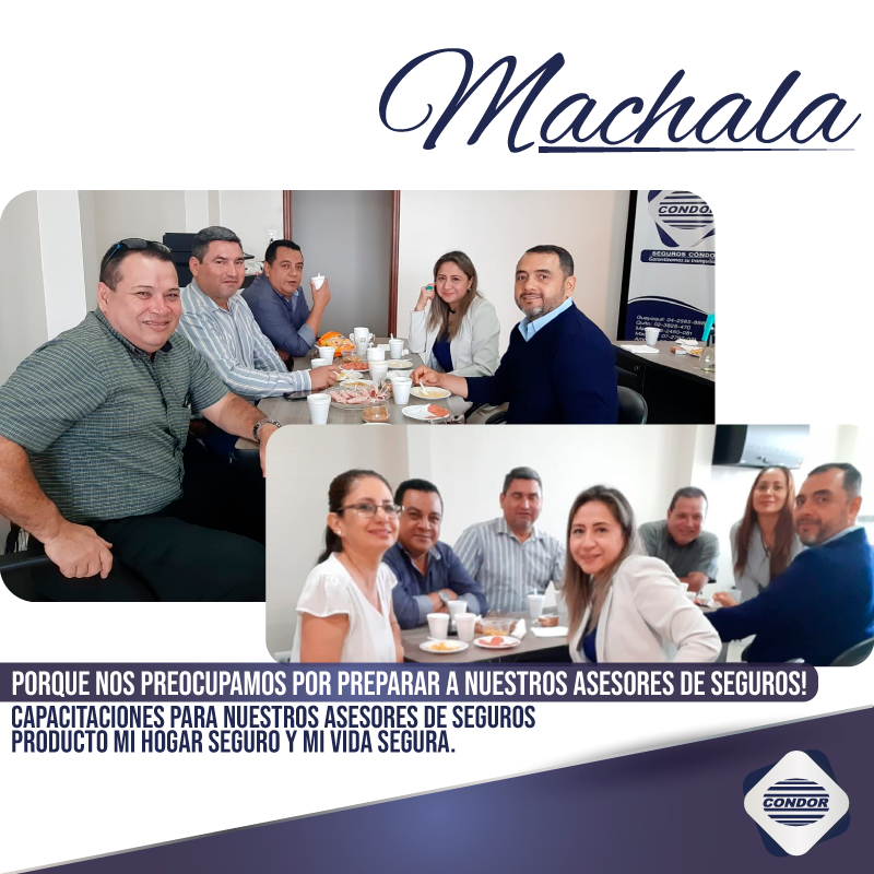 SegurosCondor's tweet photo. En nuestra Agencia de Machala se realizaron capacitaciones para nuestros asesores de seguros acerca de los productos: Mi Hogar Seguro y Mi Vida Segura. #seguroscondor #capacitacion https://t.co/xZHJCSQJsU