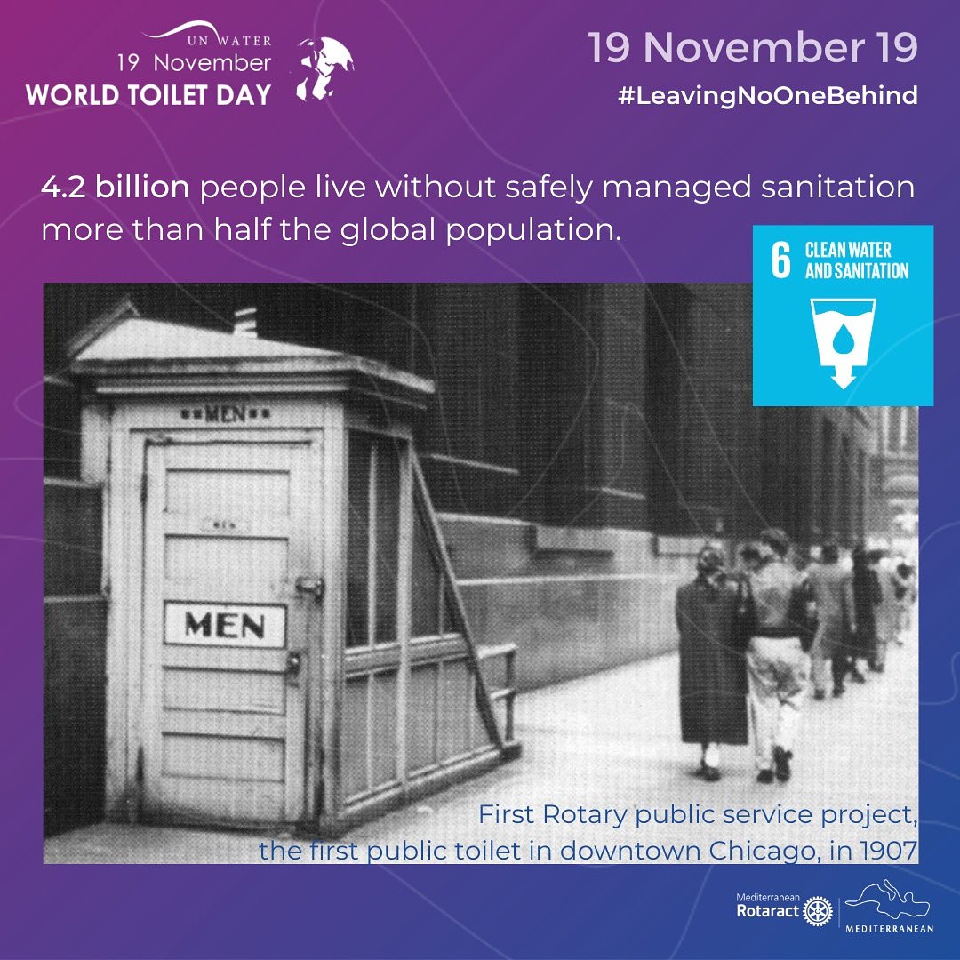 #DoYouKnow 1st <a href="/Rotary/">Rotary International</a> public service project is the 1st public toilet in Chicago, in 1907
#WorldToiletDay #SDG6 #rotary
Share with us your projects 💧 #SDG