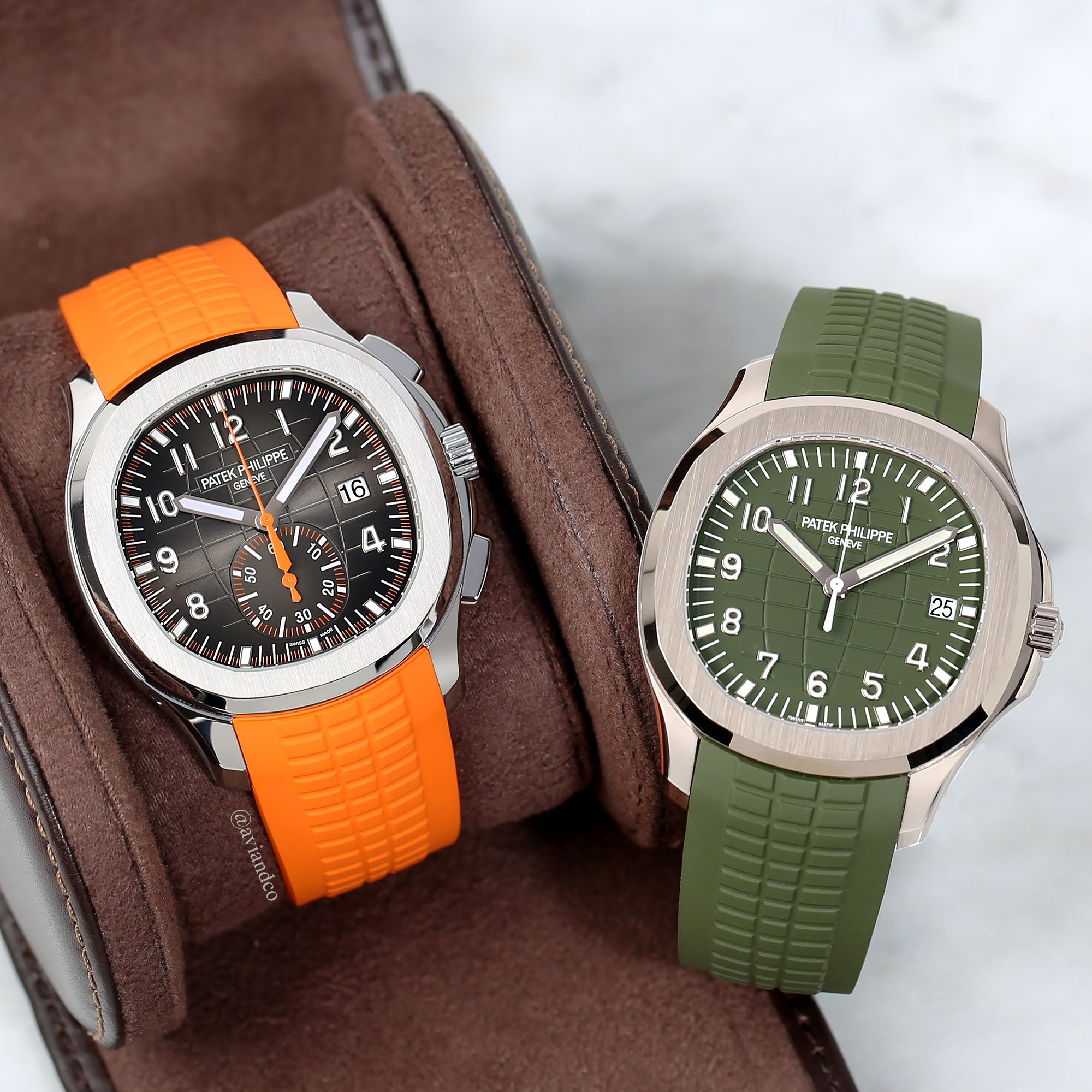 Avi Co Autumn Essentials Patek Philippe Aquanaut Collection Stainless Steel Flyback Chronograph 5968a 001 White Gold Jumbo Khaki Green 5168g 010 Which Color Would You Stunt Click The