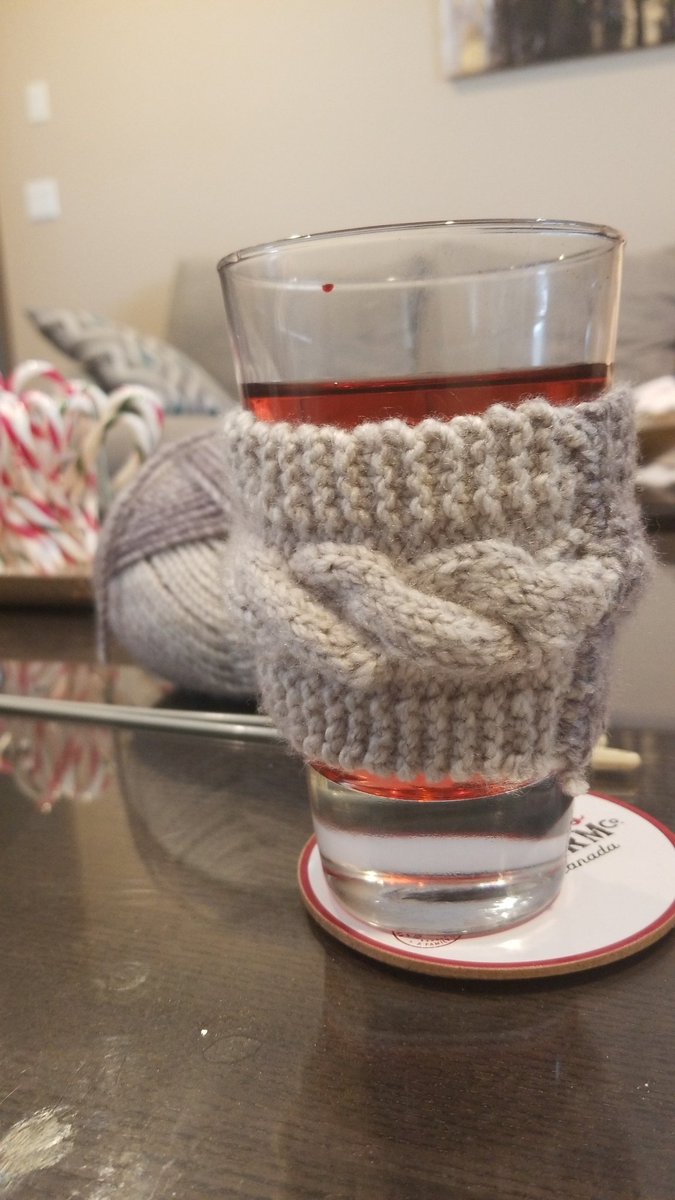 Krystle_Beth's tweet photo. Mug cozy success #WoolWednesday https://t.co/MMEu8taUdp