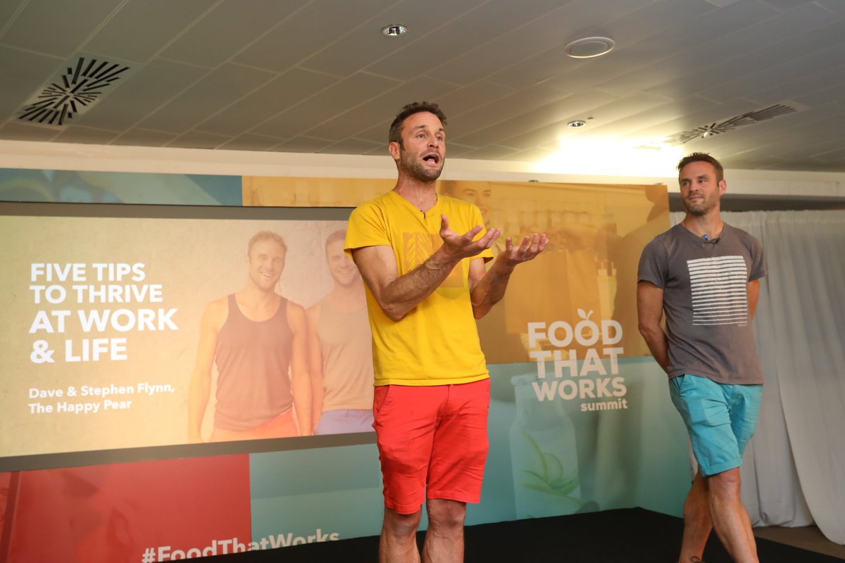 CompassGroupIRL's tweet photo. A big thank you to @thehappypear who joined us at the #FoodThatWorksSummit today to discuss the five top tips to strive in the workplace. All of our attendees thoroughly enjoyed the 12 hug challenge! #FoodThatWorks https://t.co/lcSmCKW3bG
