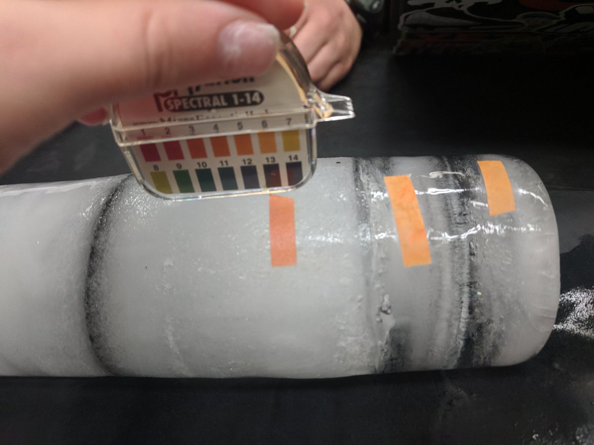 7th graders are investigating ice cores today to help reconstruct Earth's past environments and climates. ❄️🏔️
