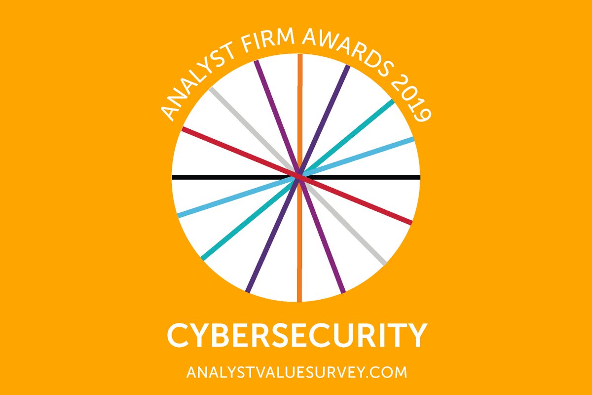 Congratulations to <a href="/Frost_Sullivan/">Frost & Sullivan</a>  - Platinum winner in the 2019 #Cybersecurity Analyst Firm Awards bit.ly/2019AFAresults #2019AFAs #ARchat