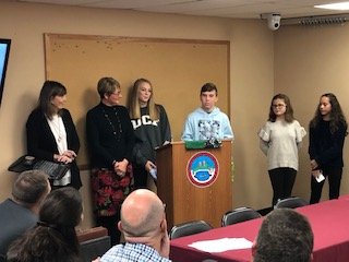 Student Spotlight members: James, Paige, Mason, Ava, and Olivia spoke about our new FACS program. Well done