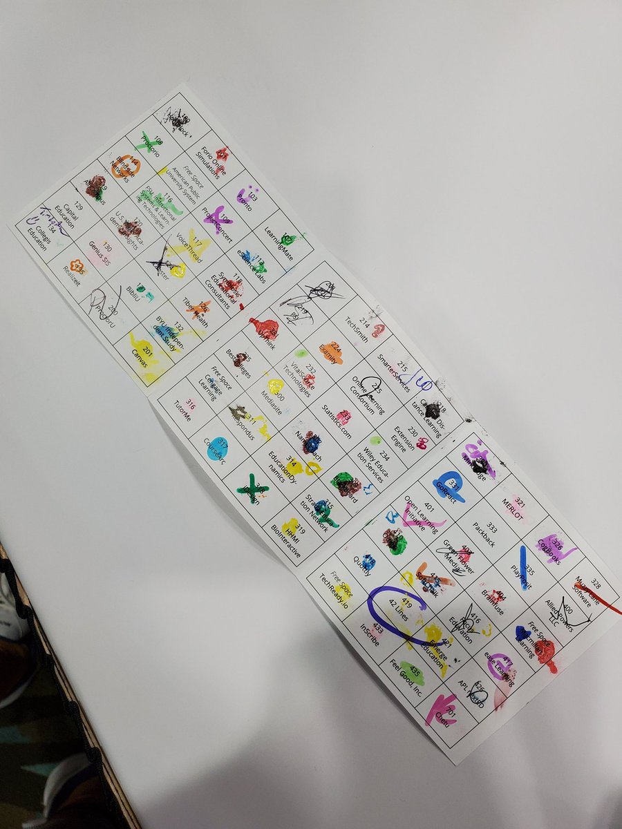 ProfessorJReed's tweet photo. Come on #OLCAccelerate is this the best you can do?  Already have all my vendor card stamped, every activity in the #TechnologyTestKitchen done and completed the field guide passport! 😃 https://t.co/o2RO0nMEGl