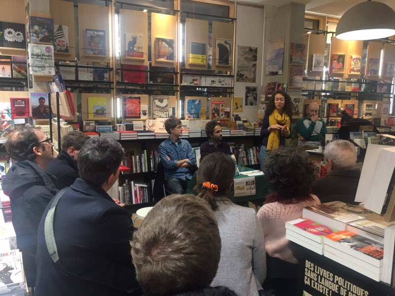 Notre rencontre « FMI, le cœur sur la main » commence ! 
En présence de Jeremy Tordjman, journaliste à l’<a href="/afpfr/">Agence France-Presse</a>, et le dessinateur @erwannterrier à la librairie <a href="/Lesnouveautes/">Librairie Les Nouveautés</a> !