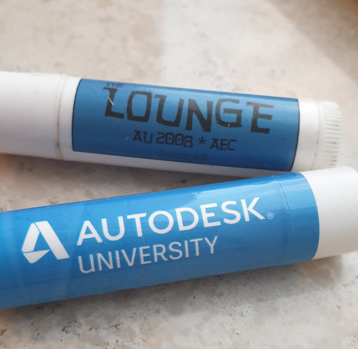 GavinSkidmore's tweet photo. Do I win a prize...old school lip balm still working well #AU2019 #AU2008 https://t.co/VbZrlFqYBv