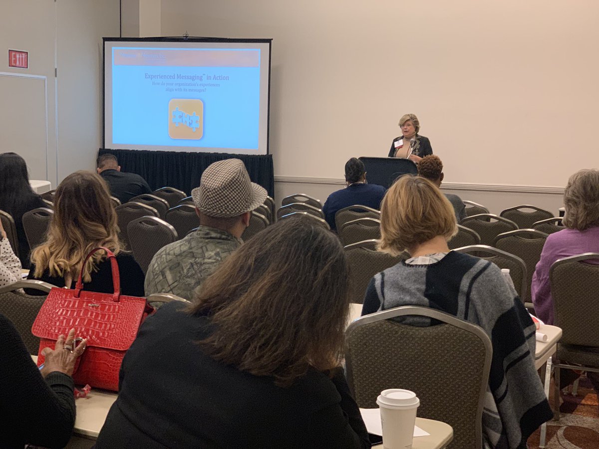 CenterPoint's tweet image. Is your #nonprofit’s experience aligning with its messaging? If it isn’t, Kelli Newman tells #PowerToolsHOU attendees that the organization’s credibility can be placed in jeopardy if it looks like it is doing something different than what it’s saying.