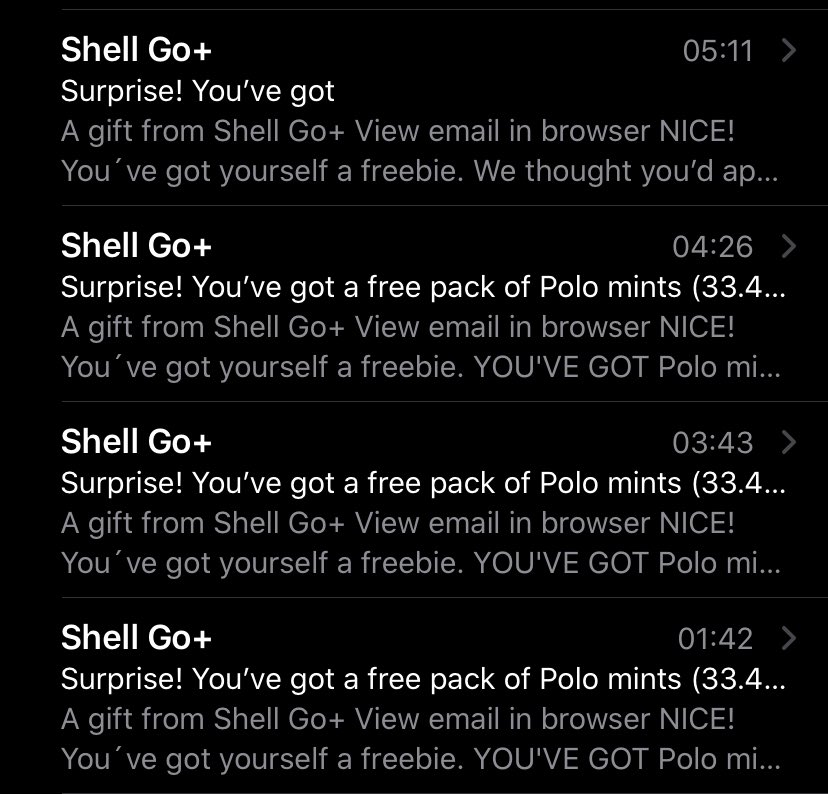 jonhunta's tweet image. @Shell_UKLtd does this mean I get 4 packs of polos? #shellgo one email would have done, thanks 👍🏻