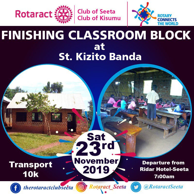 It's just 2 days to joint fellowship and community service with <a href="/Destadia/">Rotaract Club of Bweyogerere Namboole</a> and <a href="/rotaractseeta/">Rotaract Club of Seeta</a>. It shall be fun an we hope to teach our colleagues some Swahili to. #rotaryconnectingtheworld