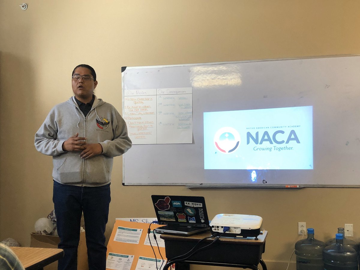 We are now @NACASchool Chuck is Navajo and Crow and is a school leader here. He’s been on staff since 2006 and his own experience shapes how he leads a culturally relevant program. #CLOCMatter @chartercollab @CPICSchools