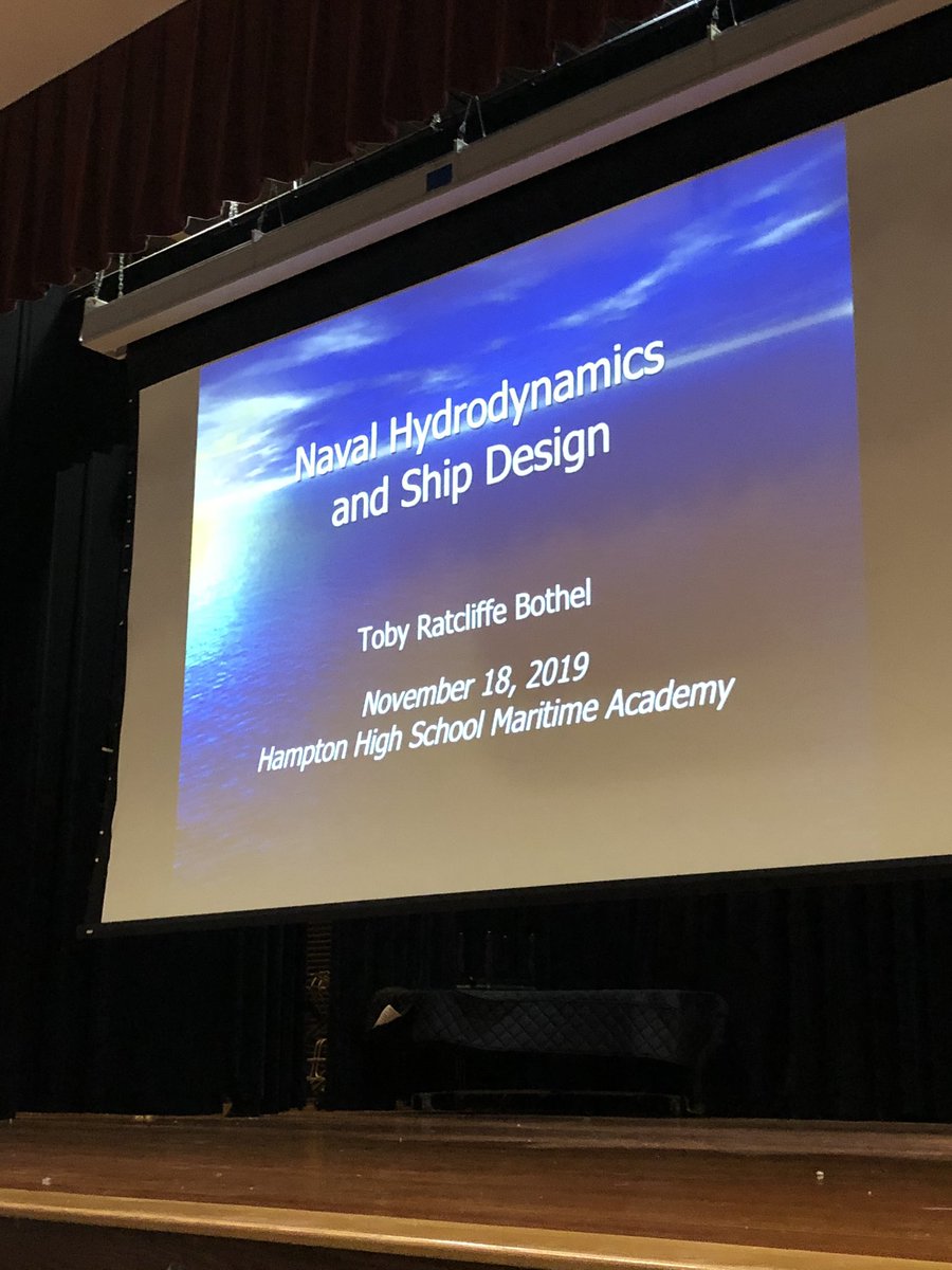 CogEngneering's tweet photo. Toby doing her thing speaking to @HCS_AoH Maritime Academy Ss! Ss learned more interesting facts about naval architecture, ship model basin testing and more to apply in their Digital Ship/Design class we are building! @ODUVMASC @VMASC_DShip https://t.co/EIb1AGdlxv