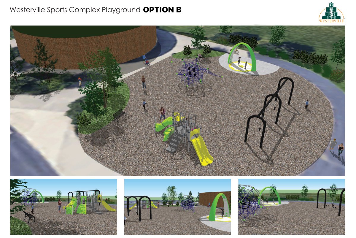 tellwesterville's tweet photo. The playground at the #Westerville Sports Complex is getting a refresh next summer!
We would like community input on four different playground equipment options. Please take this quick survey to let us know your thoughts: https://t.co/qX4R3QjS5Y. #acitywithinapark https://t.co/tpMOcSQiZ0