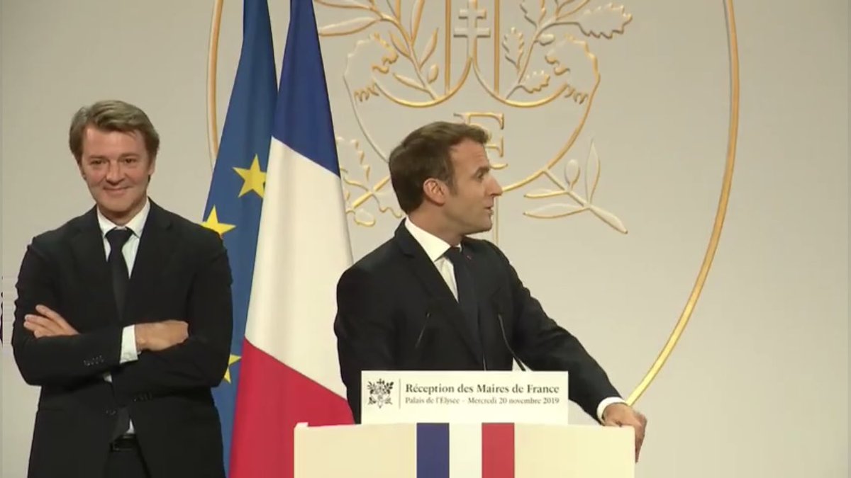 Réception des maires à l’Elysee en marge du #congresdesmaires2019 « Je compte pérenniser cette tradition » indique #EmmanuelMacron