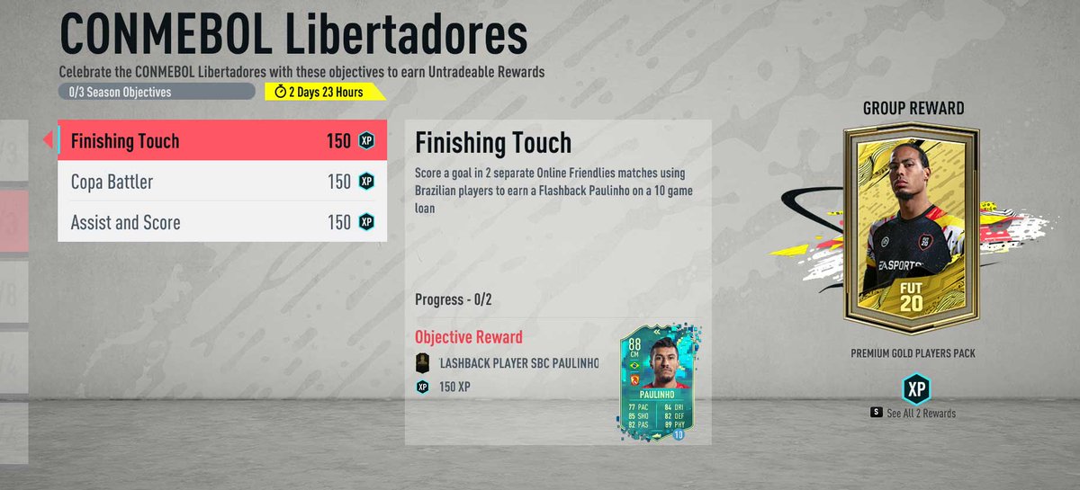 Fifauteam On Twitter New Dynamic Objective Conmebol Libertadores Fifa20 Https T Co 1zqbpbaggl