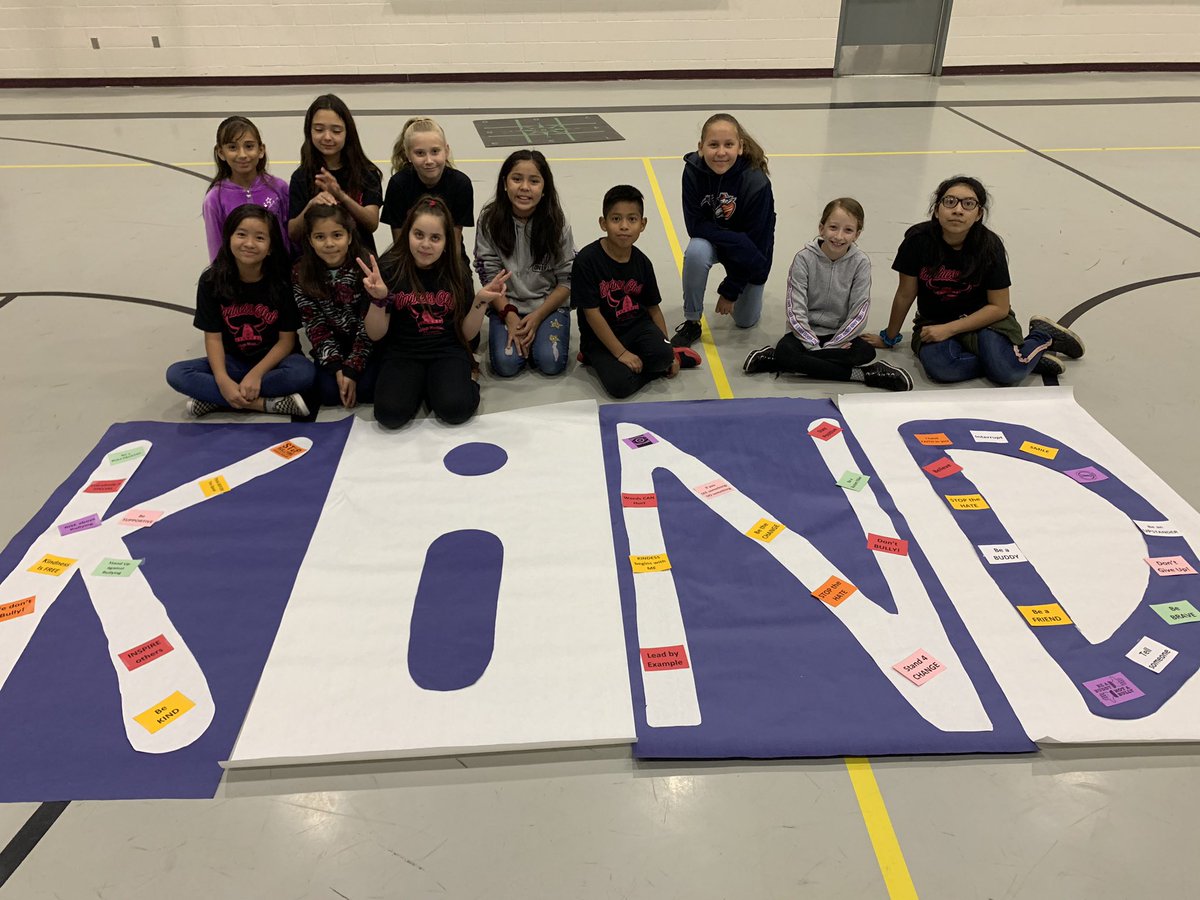 The Kindness Club finished making their banner today. They definitely put the “I” in kind! 💕