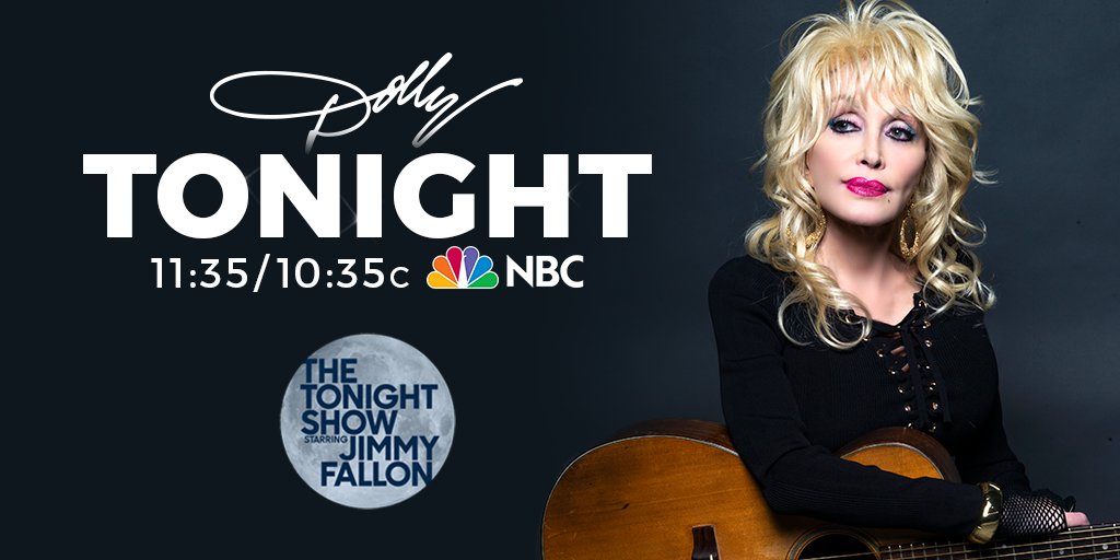 DollyParton's tweet photo. Talking all things #Heartstrings on @FallonTonight tonight at 11:35/10:35c on @nbc ✨ Who’s watching? https://t.co/UPGZgESPff