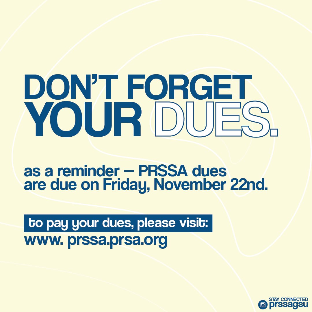 gsu_prssa's tweet photo. Interested in being a part of Georgia State’s PRSSA chapter? Make sure your dues are in by November 22, 2019 to secure your spot!
#GSU23 #GSU22 #GSU21 #GSU20 #publicrelations #prssa https://t.co/m65eO9heOP