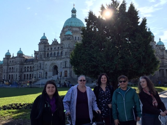 PovReductionBC's tweet photo. Good timing! We're here in #VictoriaBC for #lobbyday2019 ready to talk about the gaps in #TogetherBC including the need for affordable accessible transit. #AllOnBoard #YYJ #BCpoli https://t.co/HwGvtMvB3D