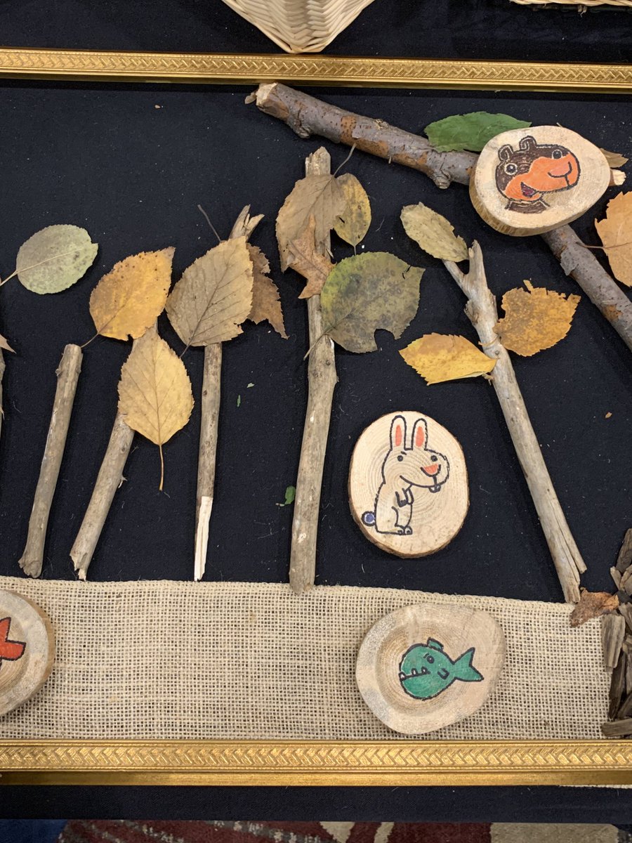 Examples of work from our Loose Parts station in the #YRDSBQuest Backyard - conference delegates reflecting on their learning at Quest. Images represent finding a new path, lighting a fire (of learning), coming together and diversity. - with @tiiuland
