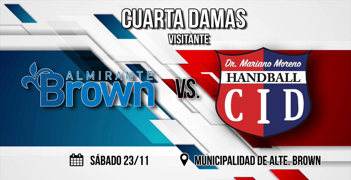 📆 ¡ÚLTIMA FECHA DEL TORNEO! 

De visitante, las chicas que están en 4ta división se enfrentarán ante Alte. Brown. Si les ganan al local, se juega por un lugar en la tabla para ascender a tercera división.

CUARTA DAMAS
🆚 Alte. Brown
🕕 18:00
🏟 Mun. Alte. Brown
.
¡VAMOS CID!